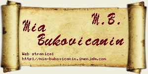 Mia Bukovičanin vizit kartica